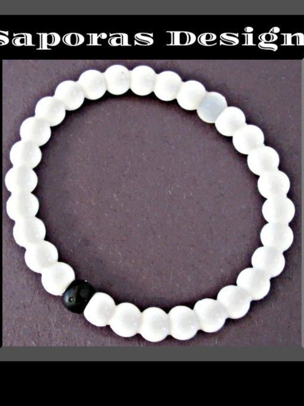 White Silicone Bracelet Medium Unisex